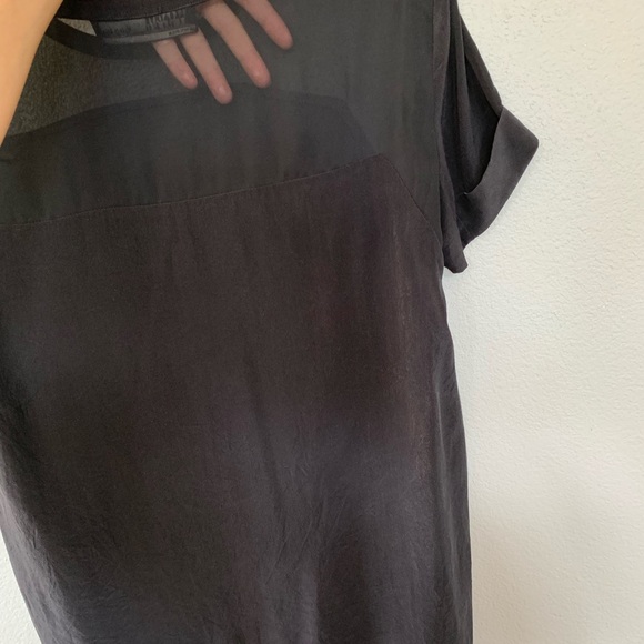 Silk shirt with sheer panel - Picture 5 of 5